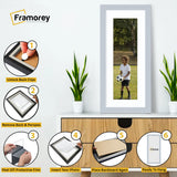 Panoramic Light Grey Picture Frame With White Mount Wall Decor Frame