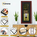 Panoramic Mahogany Picture Frame With Black Mount Wall Decor Frame