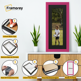 Panoramic Pink Picture Frame With Black Mount Wall Decor Frame