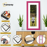 Panoramic Pink Picture Frame With White Mount Wall Decor Frame