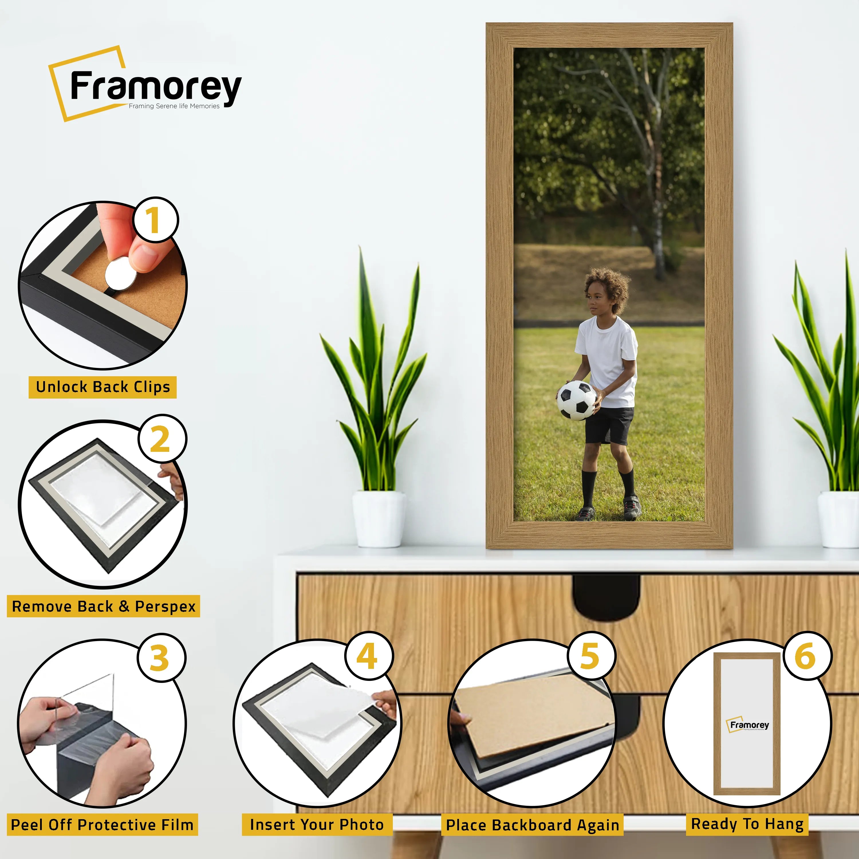 Panoramic Size Oak Picture Frames Wall Art Frame
