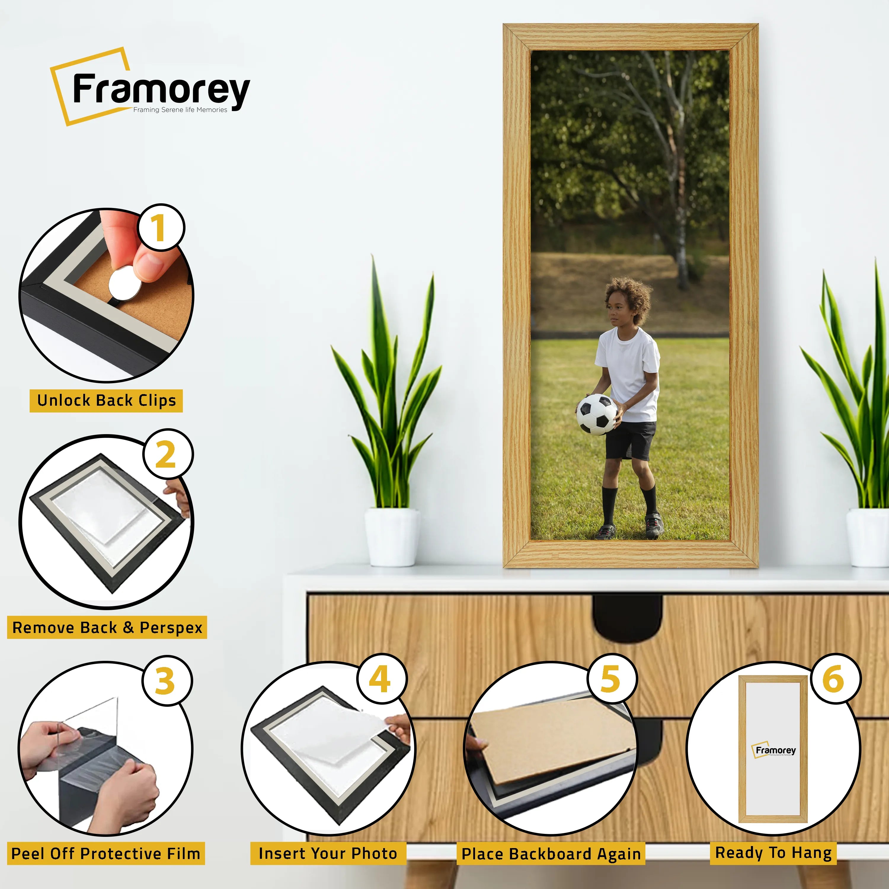 Panoramic Size Pine Picture Frames Wall Decor Frame