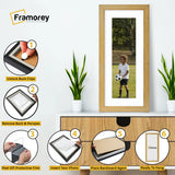 Panoramic Pine Picture Frame With White Mount Wall Decor Frame