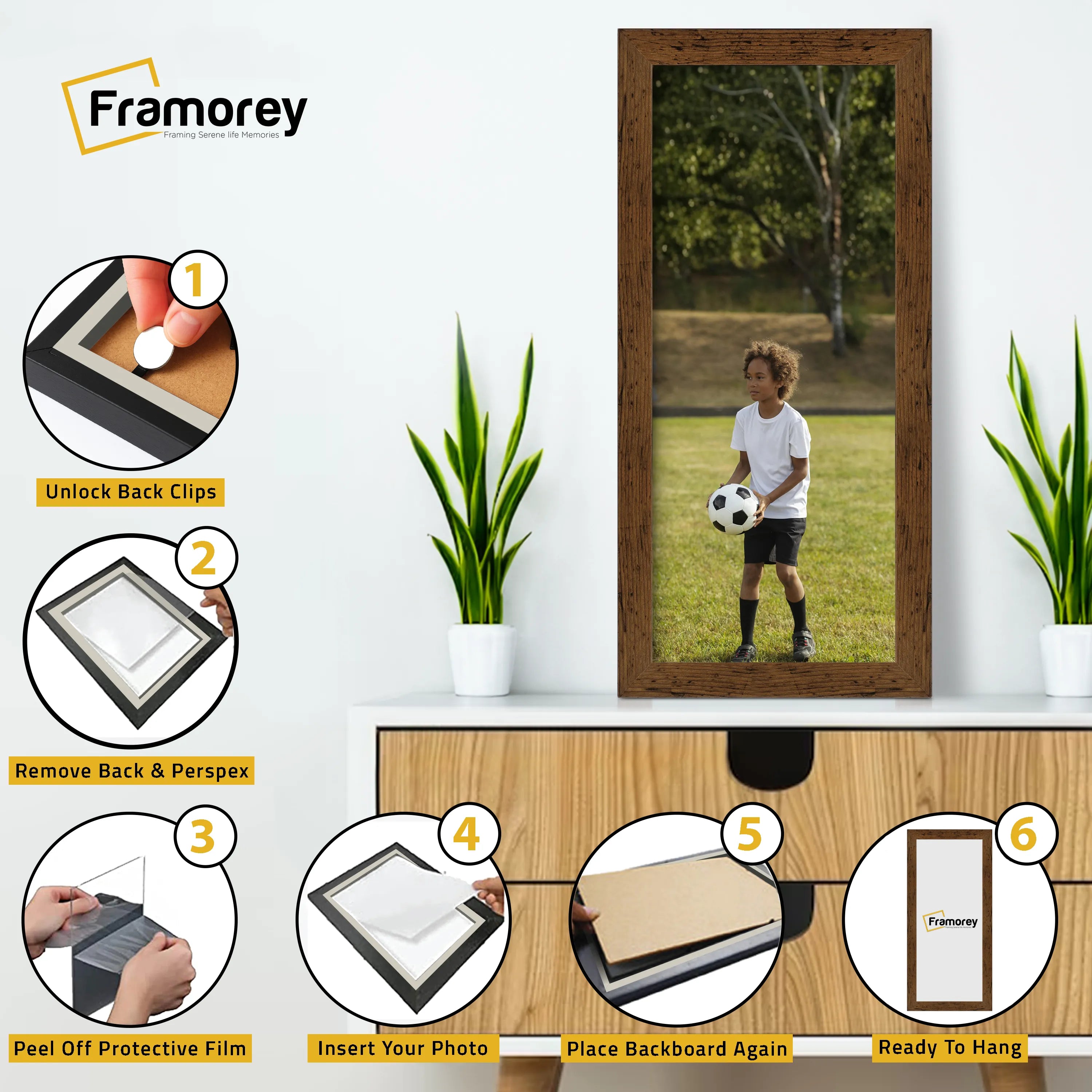 Panoramic Size Rustic Oak Picture Frames Wall Decor Frame