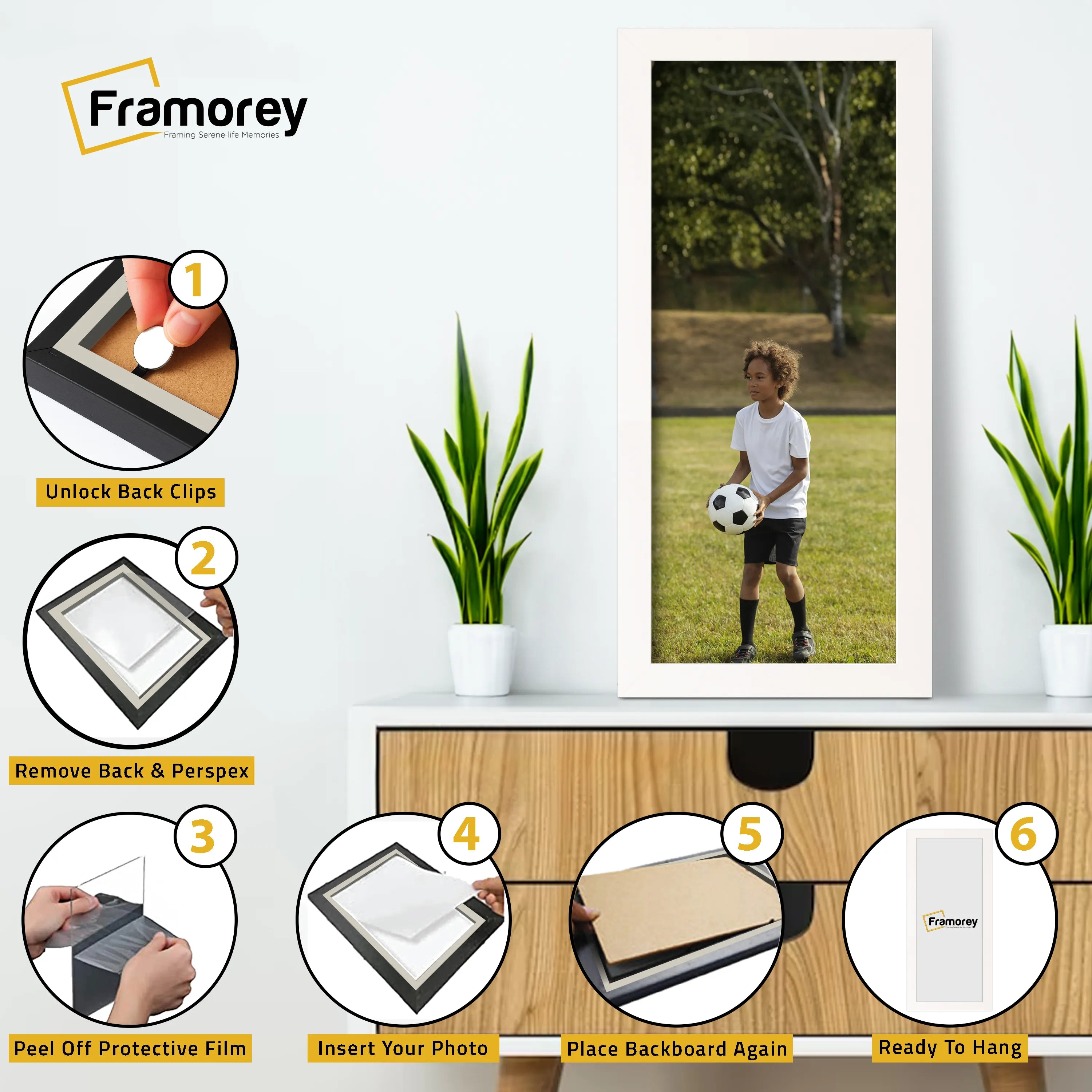 Panoramic Size White Picture Frames Wall Art Frame