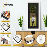 Panoramic White Picture Frame With Black Mount Wall Decor Frame