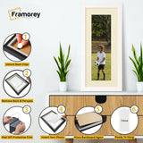 Panoramic White Picture Frame With Ivory Mount Wall Decor Frame