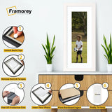 Panoramic White Picture Frame With White Mount