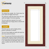 Panoramic Mahogany Picture Frame With Ivory Mount Wall Decor Frame