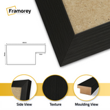 Black Picture Photo Frames Handmade Wooden Effect Poster Frames