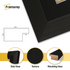 Black Picture Frames Handmade Wooden with Black Mount