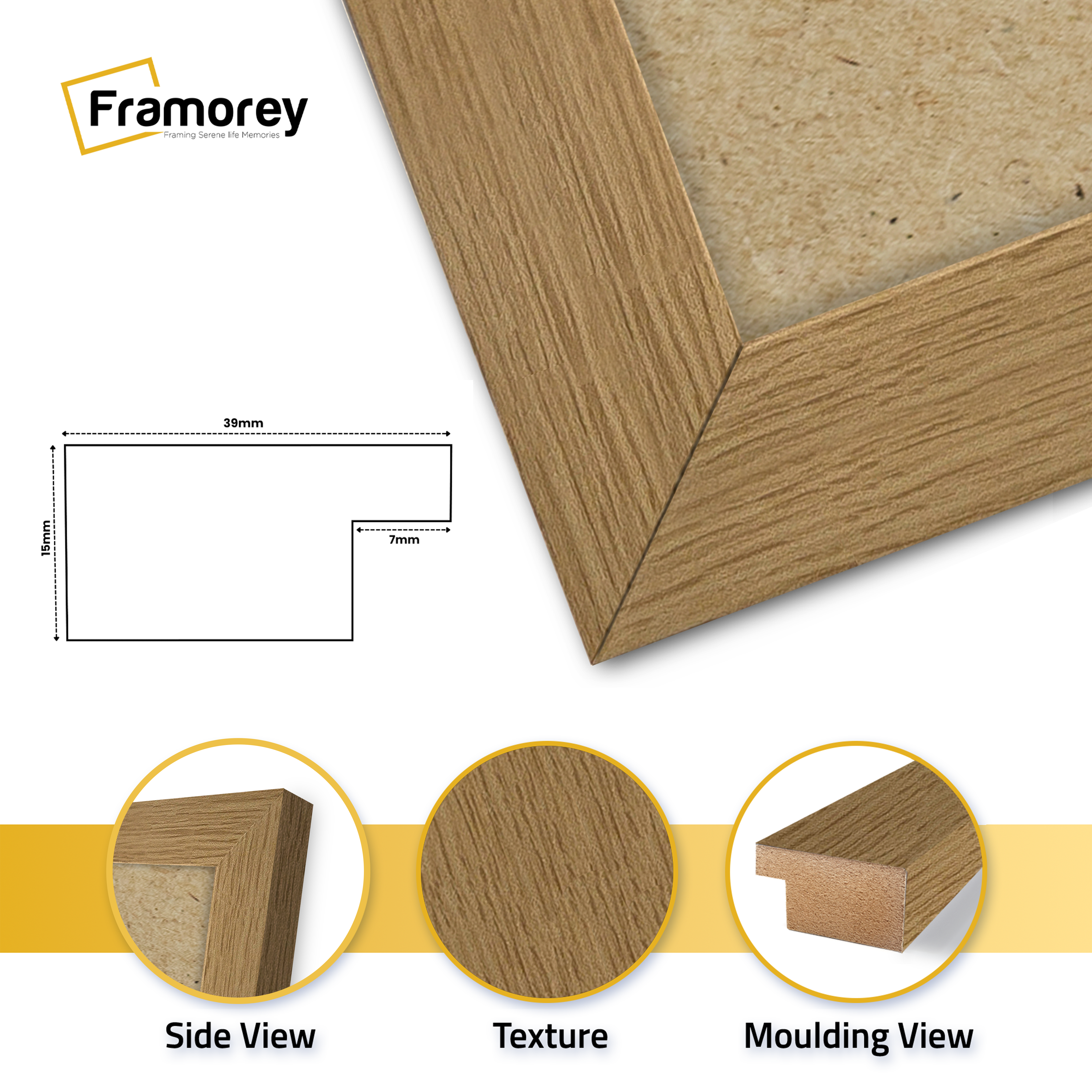 Oak Picture Photo Frames Handmade Wooden Effect Poster Frames