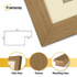 Oak Picture Frames Handmade Wooden Effect Photo Frames With Ivory Mount