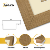 Oak Picture Frames Handmade Wooden Effect Photo Frames With Ivory Mount