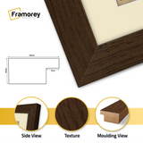 Walnut Photo Frames Handmade Wooden Poster Frames With Ivory Mount