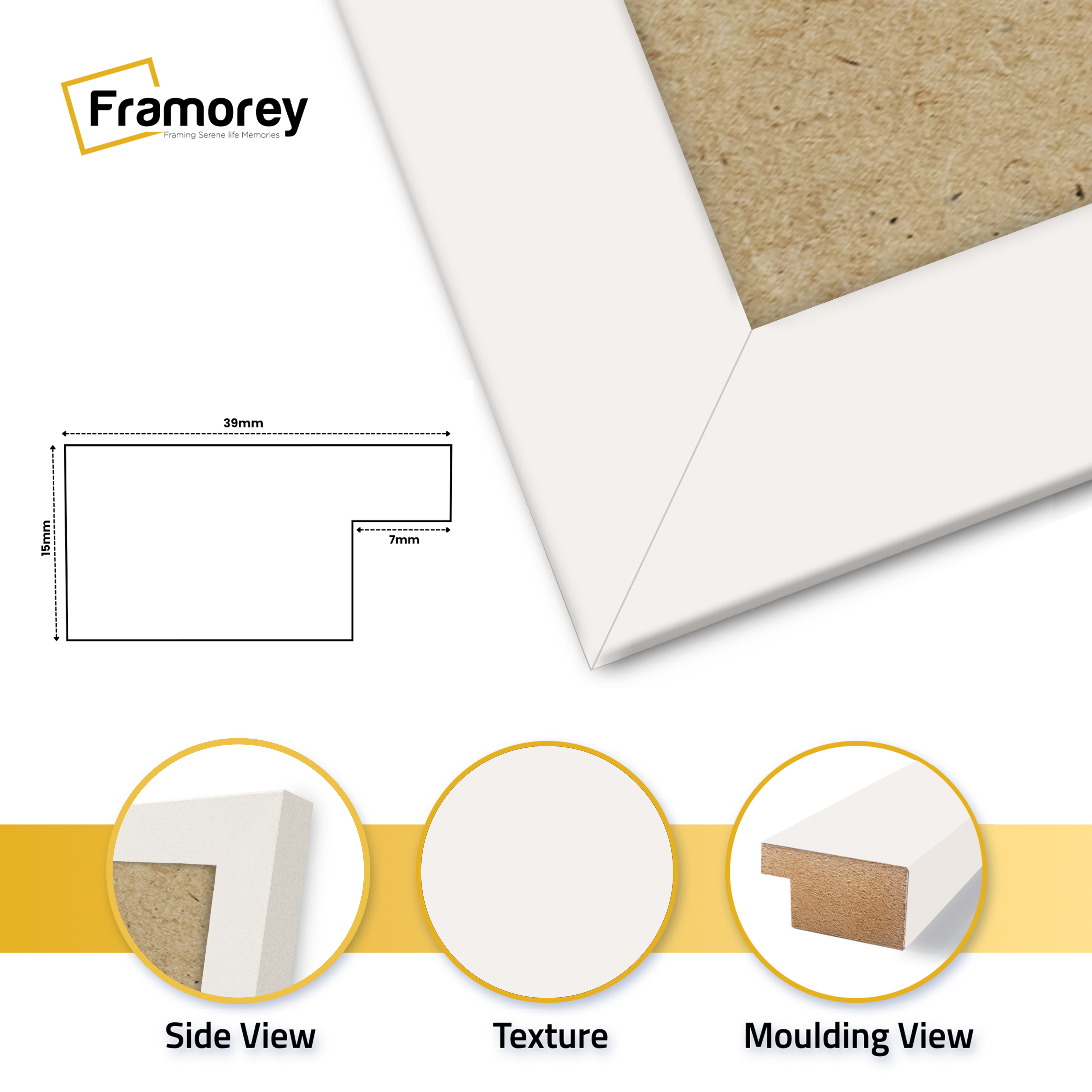 White Picture Photo Frames Handmade Wooden Effect Poster Frames