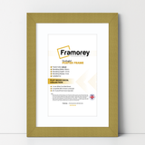 Gold Picture Frames Handmade Wooden Effect Photo Frames With White Mount