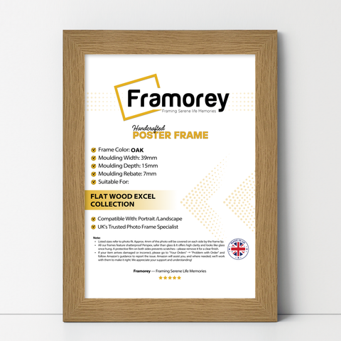 Oak Picture Photo Frames Handmade Wooden Effect Poster Frames