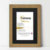 Oak Photo Frames Handmade Wooden Effect Poster Frames With Black Mount