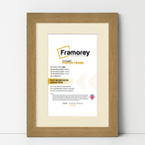 Oak Picture Frames Handmade Wooden Effect Photo Frames With Ivory Mount