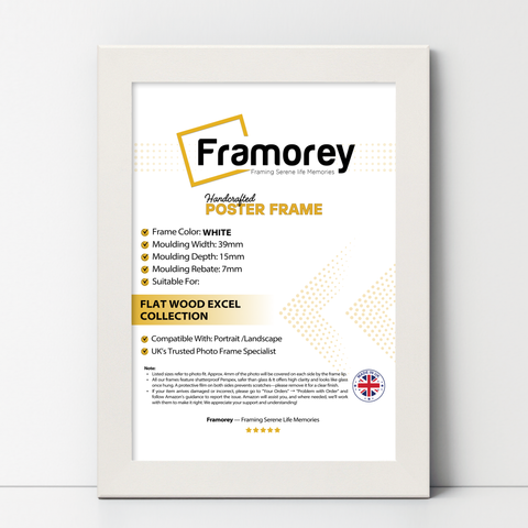 White Picture Photo Frames Handmade Wooden Effect Poster Frames