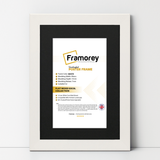 White Picture Photo Frames Handmade Wooden Effect Poster Frames With Black Mount