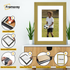 Gold Picture Frames Handmade Wooden Effect Photo Frames With White Mount