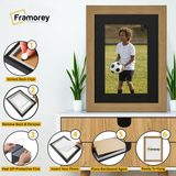 Oak Photo Frames Handmade Wooden Effect Poster Frames With Black Mount