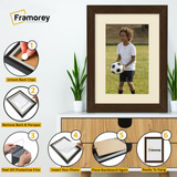 Walnut Photo Frames Handmade Wooden Poster Frames With Ivory Mount