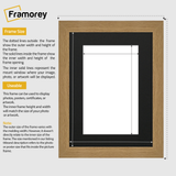Oak Photo Frames Handmade Wooden Effect Poster Frames With Black Mount