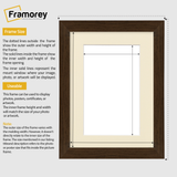 Walnut Photo Frames Handmade Wooden Poster Frames With Ivory Mount