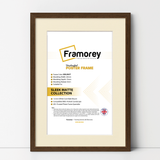 Thin Style Walnut Picture Frame With Ivory Mount