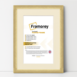 Glitter Sparkle Gold Picture Frame Photo Print Frame With Ivory Mount