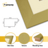Panoramic Gold Picture Frame With Ivory Mount Wall Decor Frame