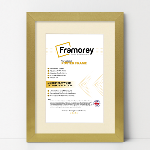 Gold Picture Frame With Ivory Mount
