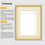 Glitter Sparkle Gold Picture Frame Photo Print Frame With Ivory Mount
