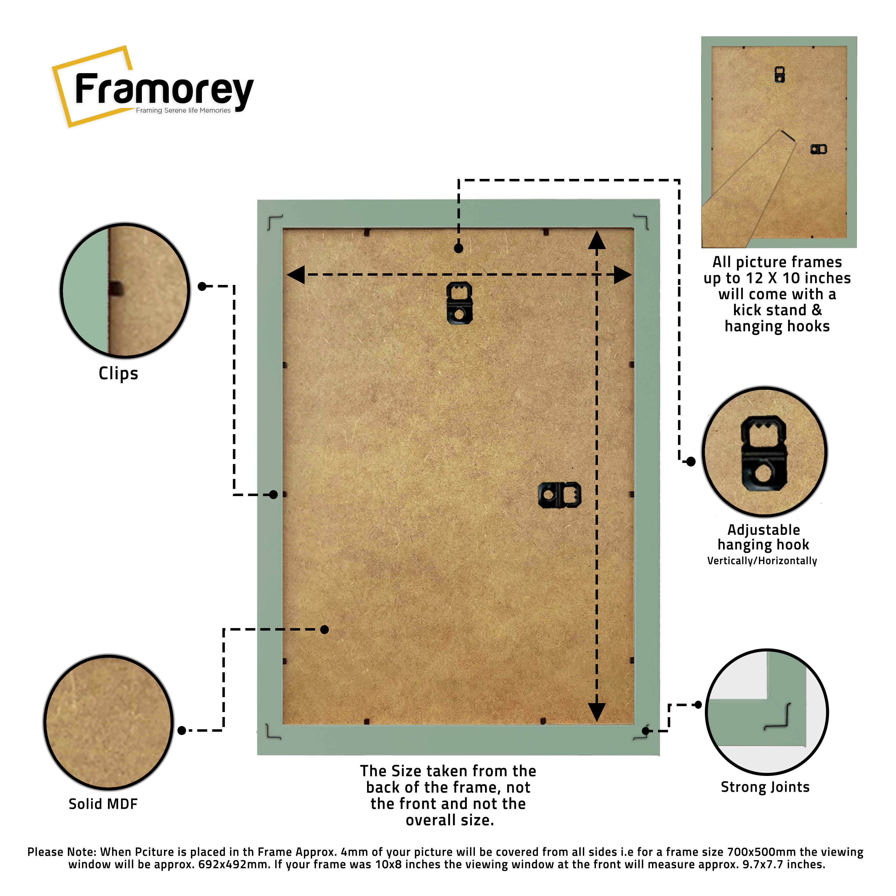 Green Thin Matt Picture Frame Posters Frames Wall D?cor Frame