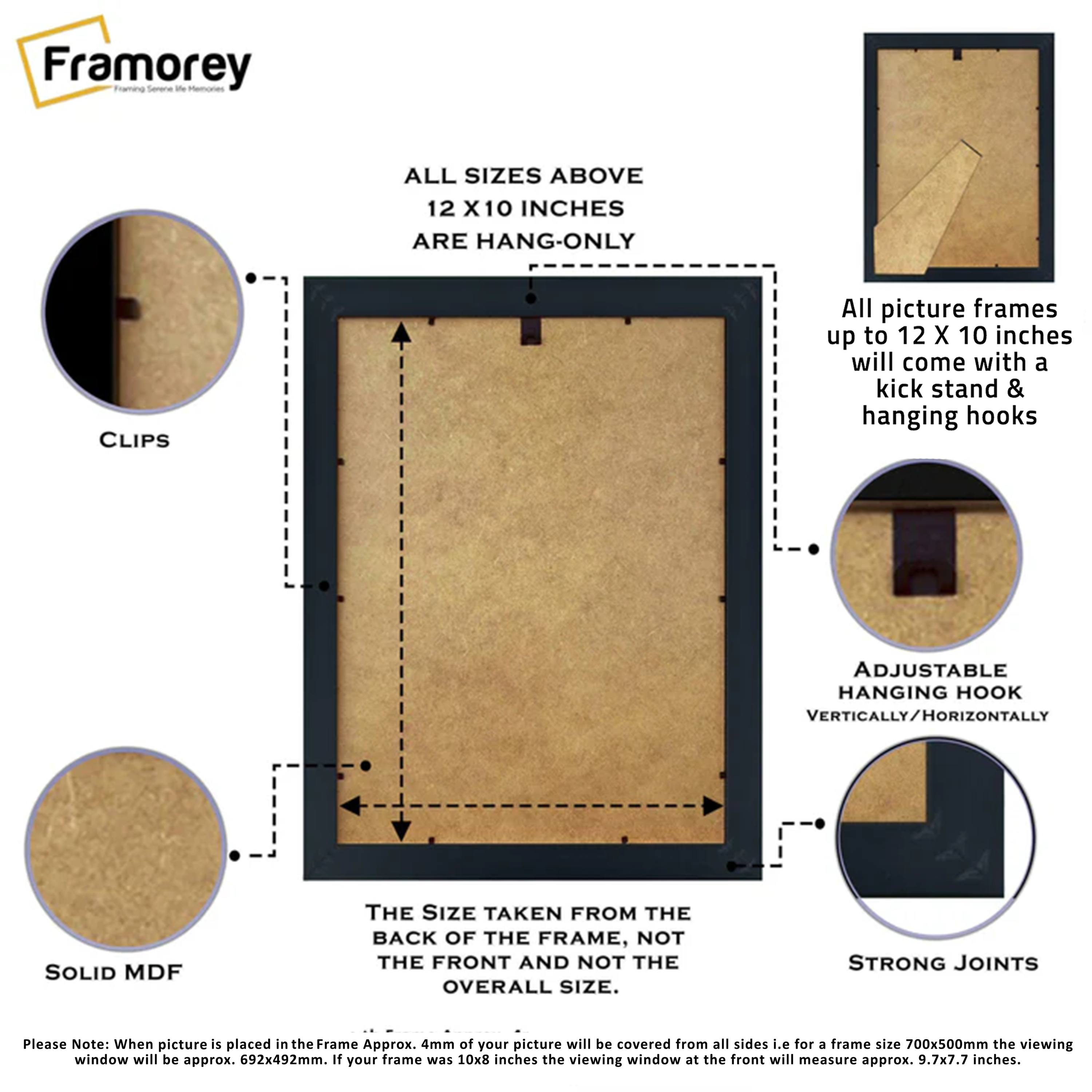 Black Picture Frame Photo Frame Rockstar Wall Art Frame With Black Mount