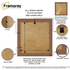 Square Size Oak Minimalist Photo Frame With Ivory Mount