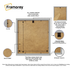 Silver Minimalist Square Size Frames Poster Frame With Ivory Mount