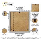 Silver Minimalist Square Size Frames Poster Frame With Ivory Mount