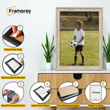 Step-by-step guide showing how to insert a photo into a White Vintage picture frame