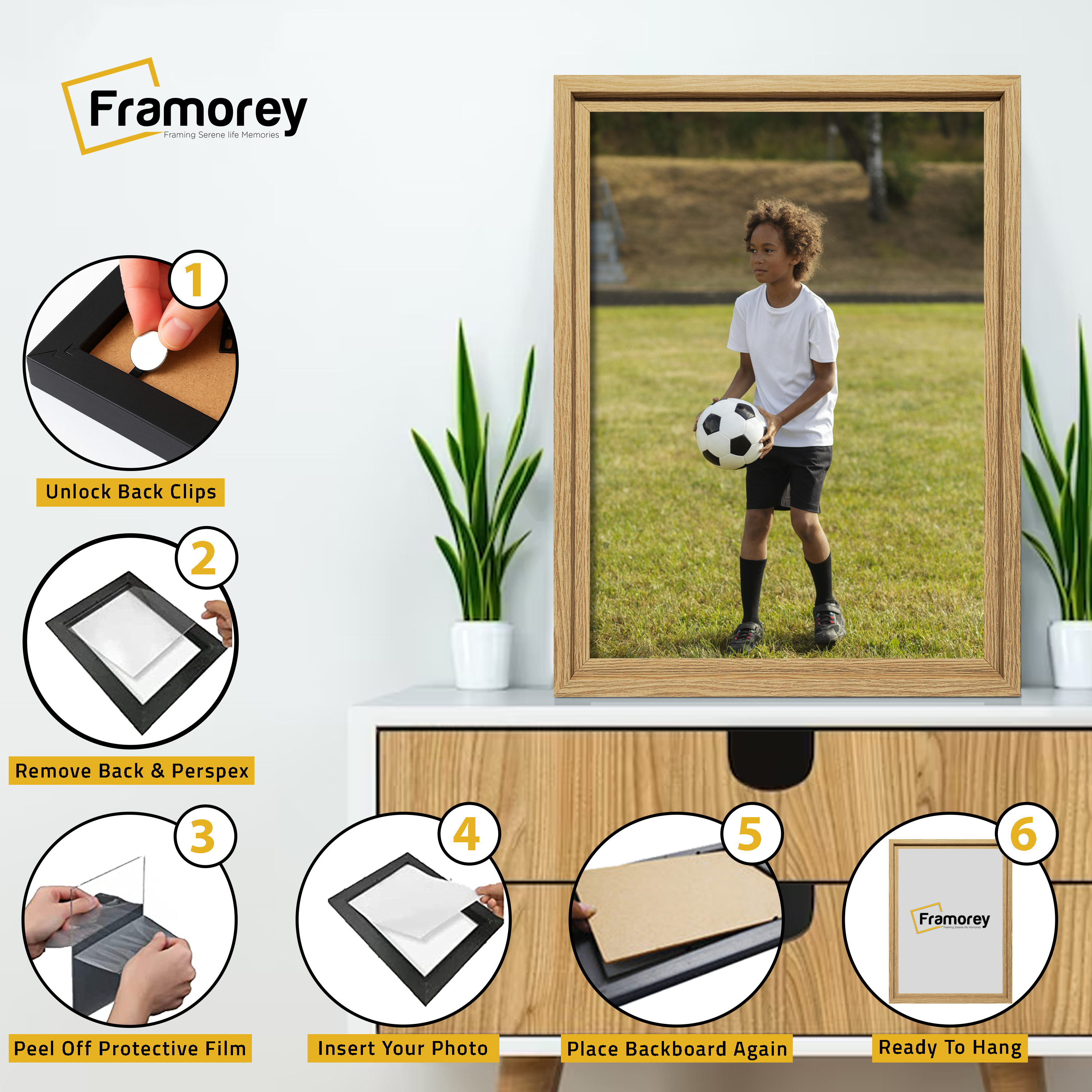 Oak Picture Frame Oslo Style Photo Frames Wall Art Poster Frames