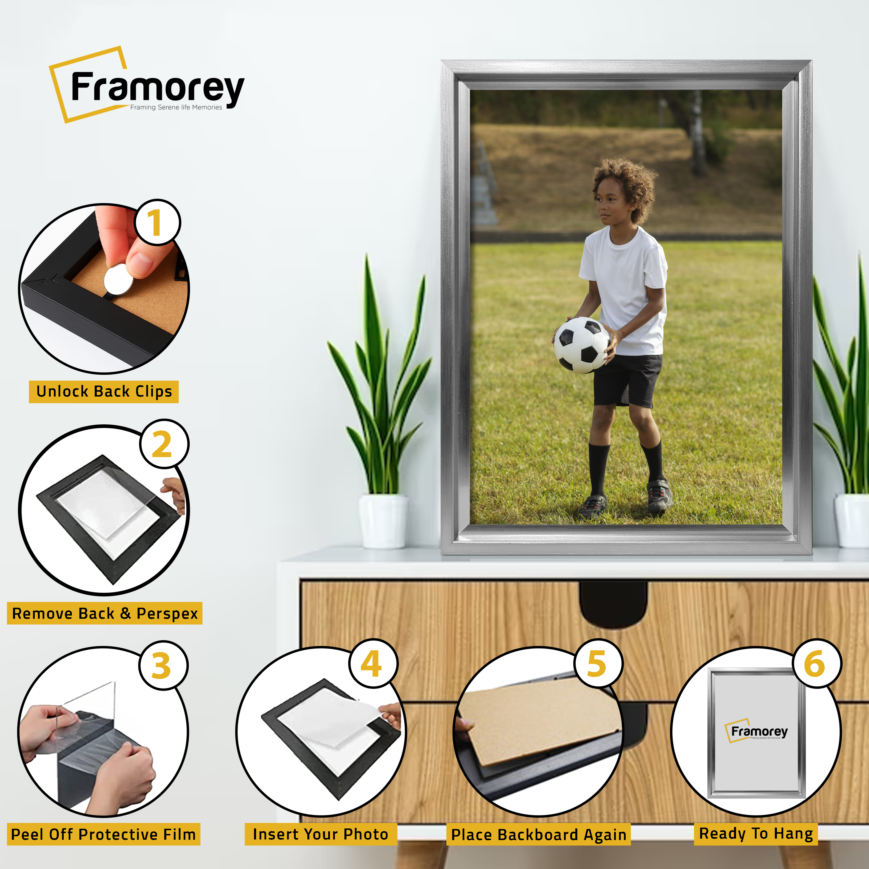 Silver Picture Frame Oslo Style Photo Frames Poster Frames