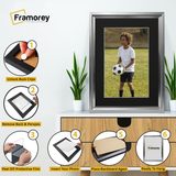 Silver Picture Frame Oslo Style Photo Frames With Black Mount