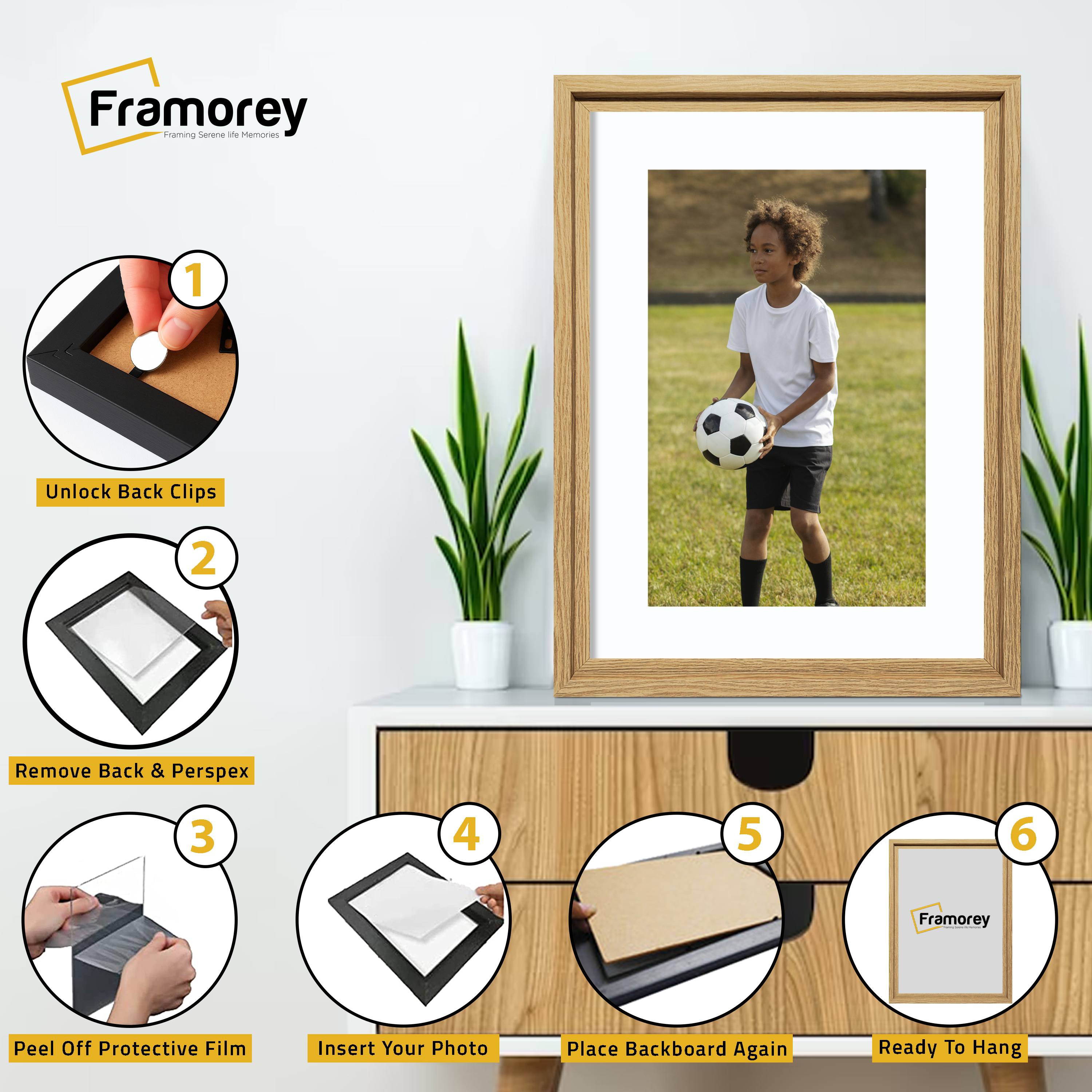 Oak Picture Frame Oslo Style Photo Frames With White Mount