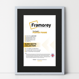 Thin Style Light Grey Picture Frames with Black Mount