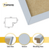 Thin Matt Light Grey Panoramic Picture Frame Poster Frames