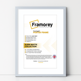 Thin Style Light Grey Picture Frames with White Mount
