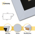 Panoramic Light Grey Picture Frame With Black Mount Wall Decor Frame